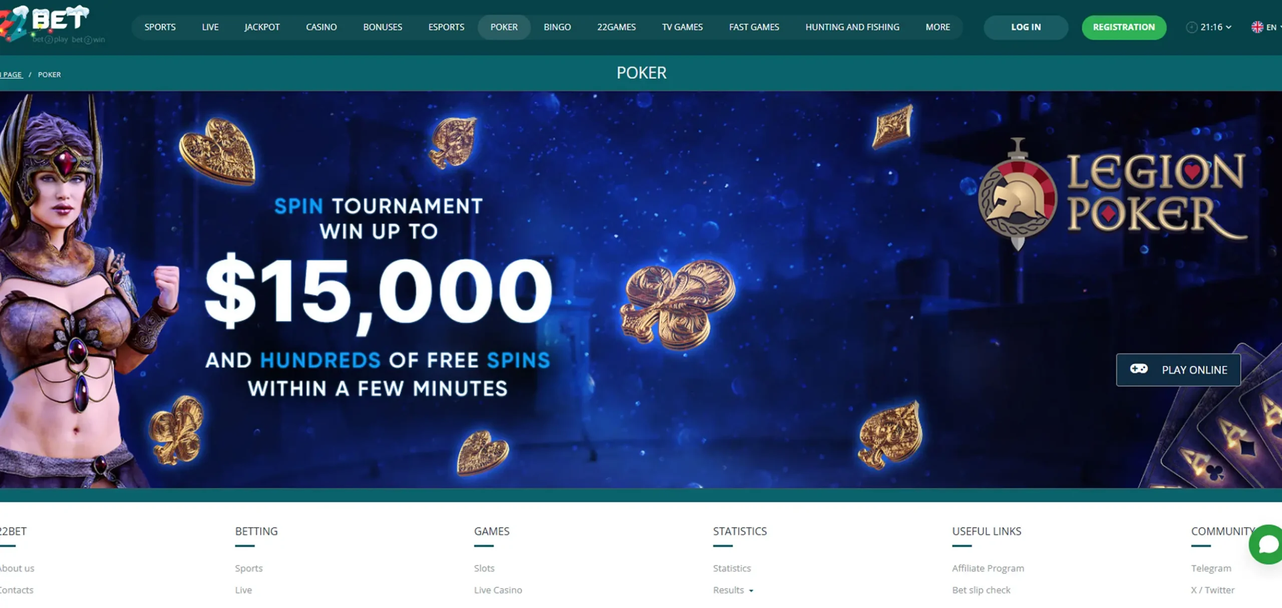 22Bet Live Tournaments